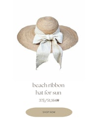 beach ribbon hat for sun