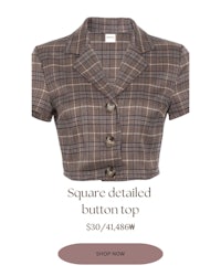 square detailed button top